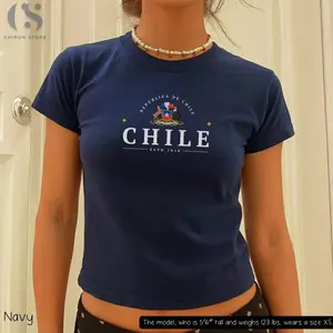 Chile Tee Baby Tee, Chilean Pride Top, Latin Heritage Baby Tee, South America Souvenir Gift