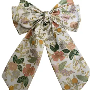 Ivory Floral French Barrette Clip - Fashion Hair Accessory