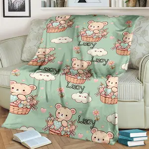 Personalized Animal Flannel Throw Blanket - Soft, Warm & Customizable with Your Name - Perfect for Napping, Camping, Travel & Christmas Gifts, Christmas Decor