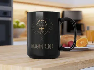 Fourth Wing Dragonrider 15oz Mug Tairn Andarna Onyx Storm Empyrean Series Rebecca Yarros Fantasy Booktok Gift Romantasy Merch Cozy Aesthetic