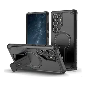 UPTECH 1 Magnetic Armor Stand Case for Samsung Galaxy S24 / S25 / S26 Ultra Plus – Kickstand, Shockproof Rugged Heavy Duty Protective Phone Cover