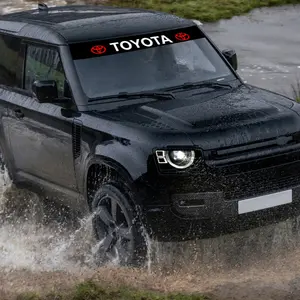 Toyota Car Style Windshield Sunshade Sticker, UV Protection Durable Material, Easy Installation, Fits All Models, Interior Protection