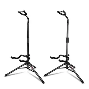 5 Core Guitar Stand Pair Floor Adjustable Heavy Duty w Neck Holder for Acoustic Electric Classic Bass