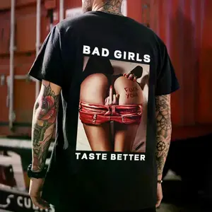 Unisex "Bad Girls Taste Better" Graphic T-Shirt - Relaxed Fit Breathable Cotton Short-Sleeve Casual Tee