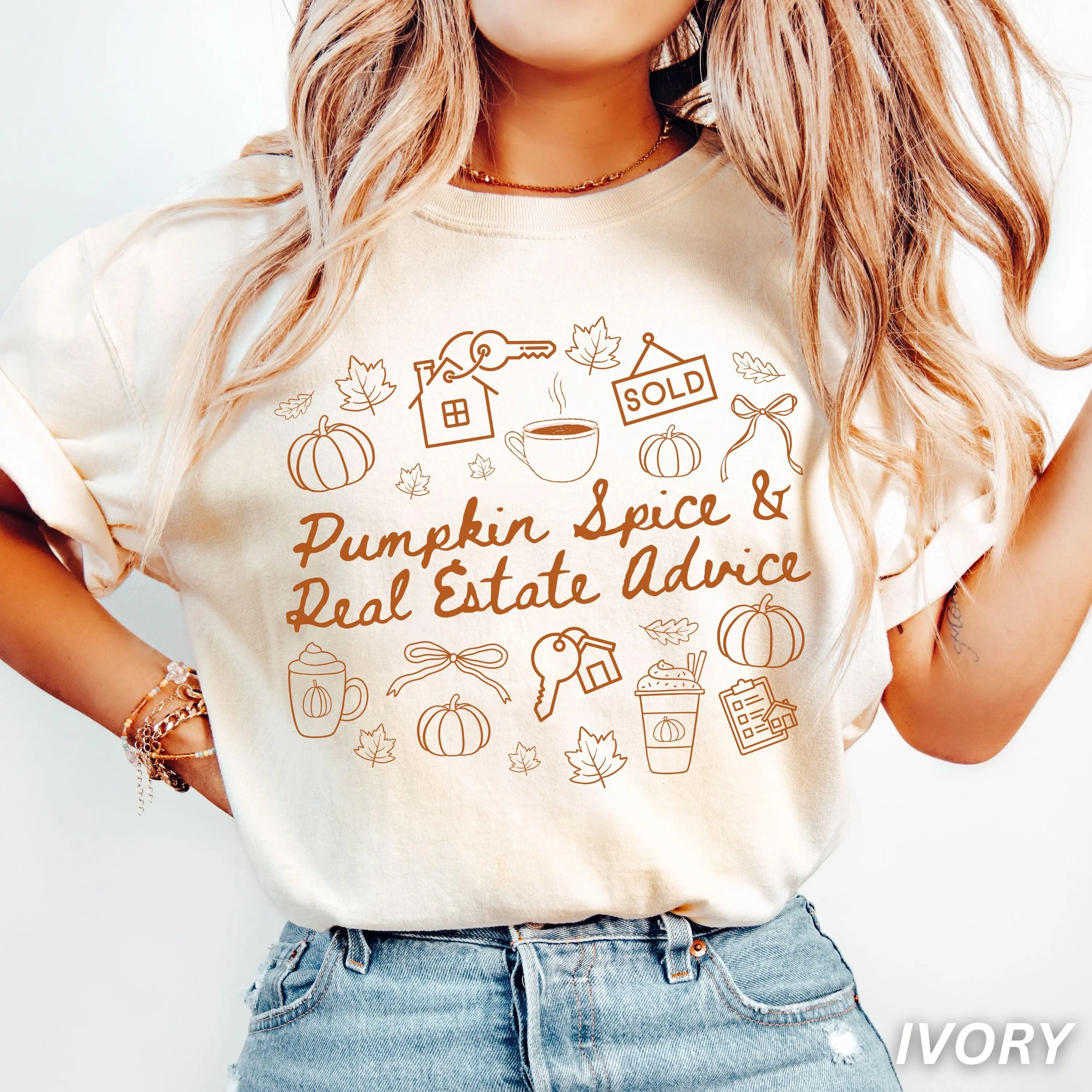 Real Estate Halloween Shirt Comfort Colors Real Estate Agent Tee Pumpkin Spice Real Estate Advice Gift for Realtor Funny Fall Realtor Shirt