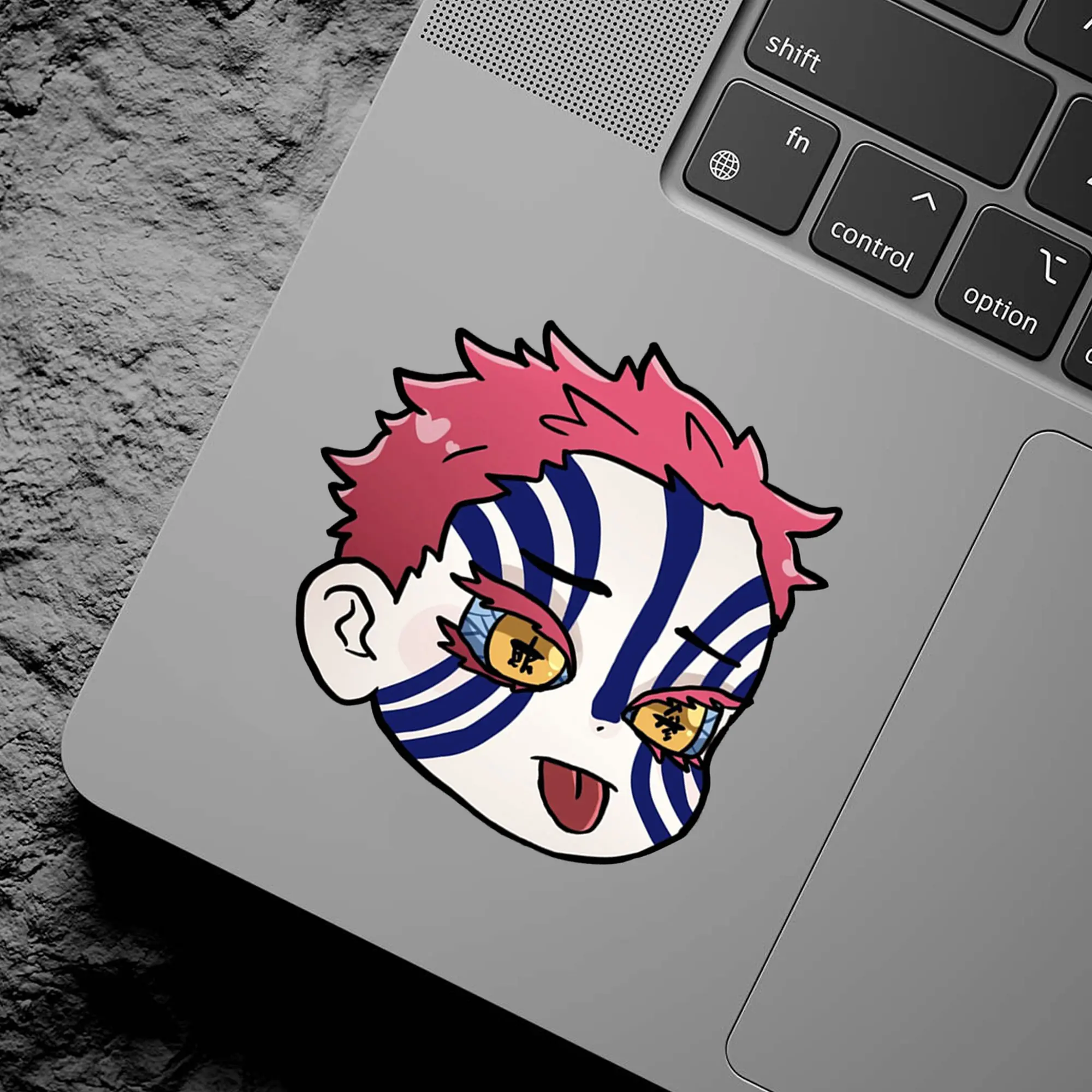 Akaza Cute Chibi Vinyl Sticker, Demon Slayer Anime Villain, Manga ...