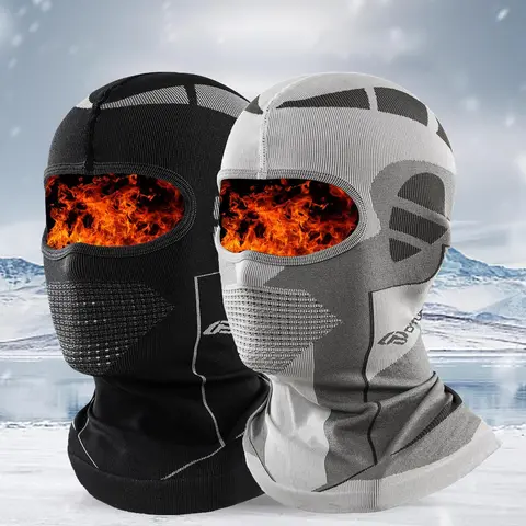 2pcs/Warm Autumn & Winter Outdoor Ski Bike Riding Mask, Windproof & Cold-Proof Hat with Neck and Face Protection, Thermal Headgear for Extreme Weather