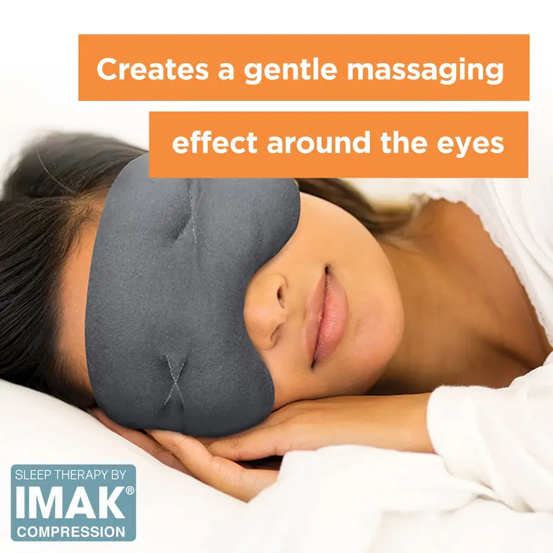 Brownmed - IMAK Weighted Eye Pillow - Cooling Sleep Eye Mask & Shade with ErgoBeads Gel Soothing