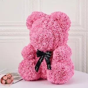 Pink Teddy Bear Rose Bouquet with Gift Box
