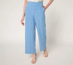 Isaac Mizrahi Live! Petite Yacht Club Printed Crepe Ankle Pants Isaac Mizrahi Live! Petite Yacht Club Printed Crepe Ankle Pants
