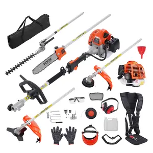 VEVOR Multi-Functional Trimming Tools, Various specifications, Gas Hedge Trimmer, Weed Eater, String Trimmer, Edger, Pole Saw Chainsaw Pruner with Extension Pole Lawn Mower Garden