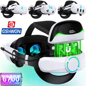 ESYWEN VR Headset Enhanced Headband for Quest 2/3/3S VR Host Retractable & Adjustable Strap for Comfort and Support