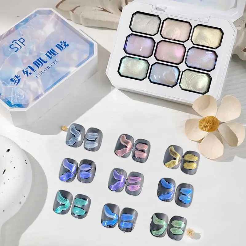 9 Color Glitter Eyeshadow Palette, Shimmering Eyeshadow Palette, Colorful Eye Makeup Products for All Styles and Occasions, Glitter Beauty