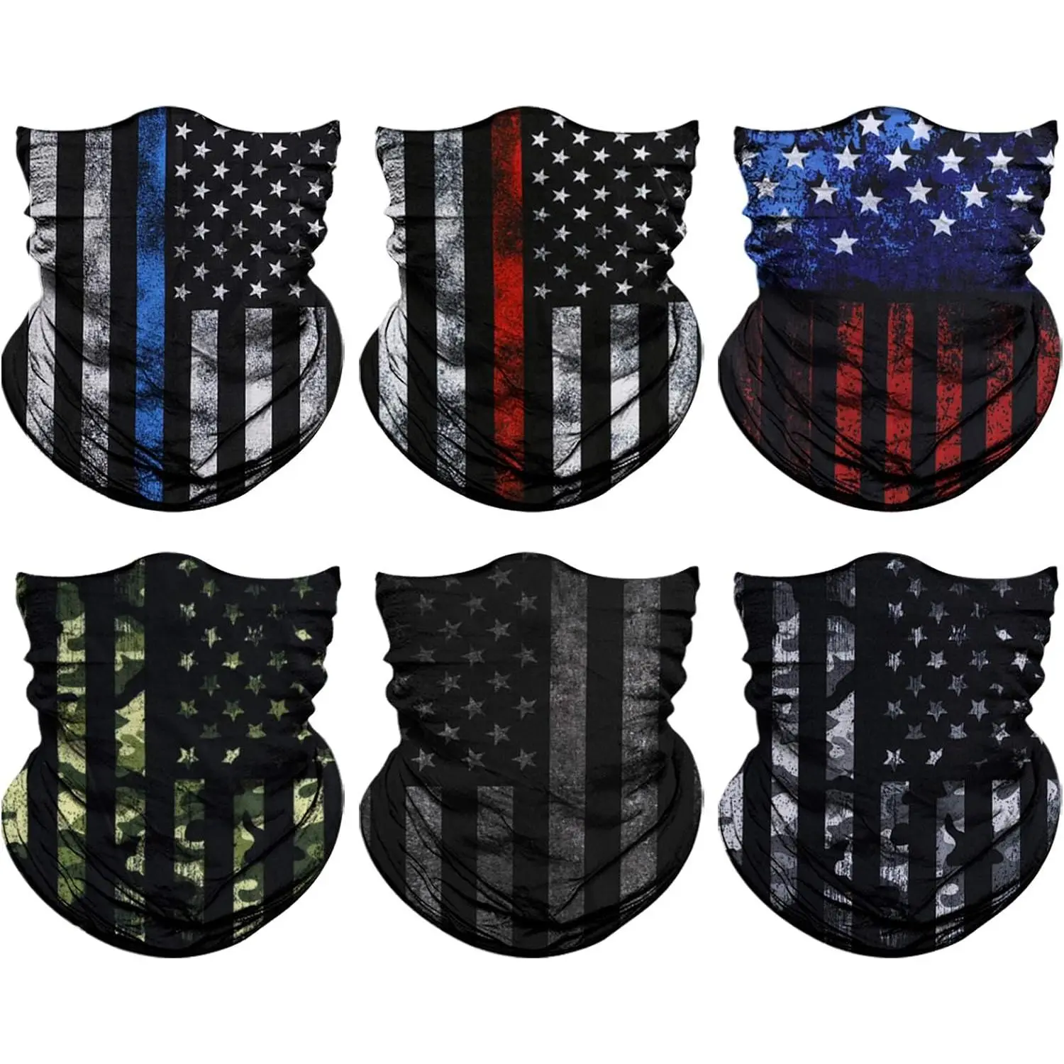 Unisex Seamless Neck Gaiter Face Mask - 18.5x9.8in Breathable Skull Flag Microfiber Towel Headwear, Youth Yoga Multi-Use Headband, Head Wrap, Balaclava, Skull Face Mask