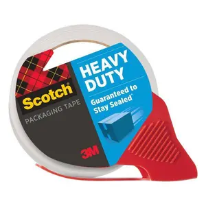 Scotch Heavy Duty Shipping Packaging Tape 1.88 in x 54.6 yds with Dispenser for Secure Sealing