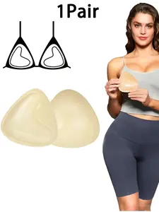 Women's Triangle Nipple Covers, Soft Ultra-thick Invisible Seamless Breathable Adhesive Breast Pads, Bikini Silicone Pasties, Small Chest Enhancement, Bra Accessories