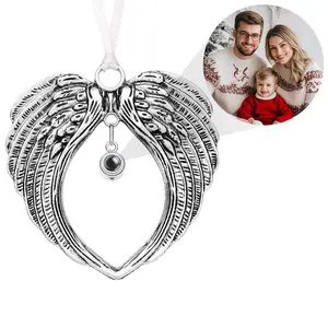 Personalized Photo Projection Christmas Ornament Wings
