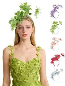 Feather Fascinators Headband Women's Tea Party Hat for Kentucky Derby, Cocktail, Wedding, Bridal, Fancy Dress Party for Evening Wear and Special Occasion Vintage Looks Brooch Sweet and Cute Women's Hair Accessories