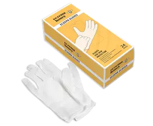 Eczema Honey Premium Cotton Gloves (24 Pairs) - Washable & Reusable Overnight Dry Hands Treatment - White Cotton Gloves for Eczema Comfortable