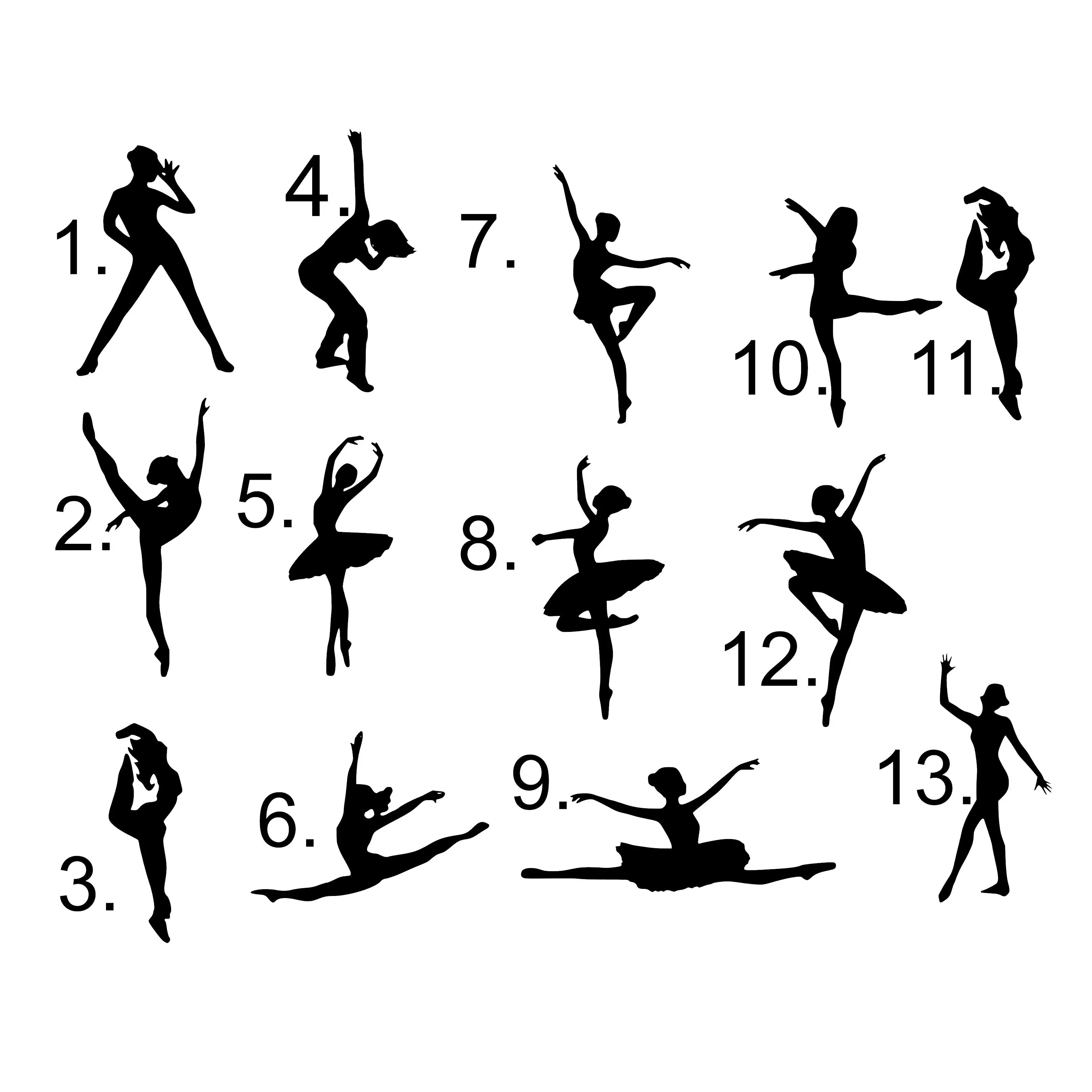 Silhouette Dancer Vinyl Decals - Gloss Finish Office Notebook Decor Stickers, Movement Art Design, Customizable Option, Adds Movement and Charm, Enhances Your Space, Lasts Up to 4 Years for Office Stationery