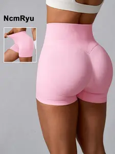 Women's High Elastic Waist Sporty Shorts, High Waisted Shorts, Comfortable Fit Design, Perfect for Active Use, Ideal for Daily Wear & Sports Activities