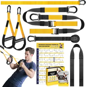 Home Resistance  Kit, Resistance Trainer Exercise Straps with Handles, Door Anchor and Carrying Bag for Home Gym, Bodyweight Resistance Workout Straps for Indoor & Outdoor