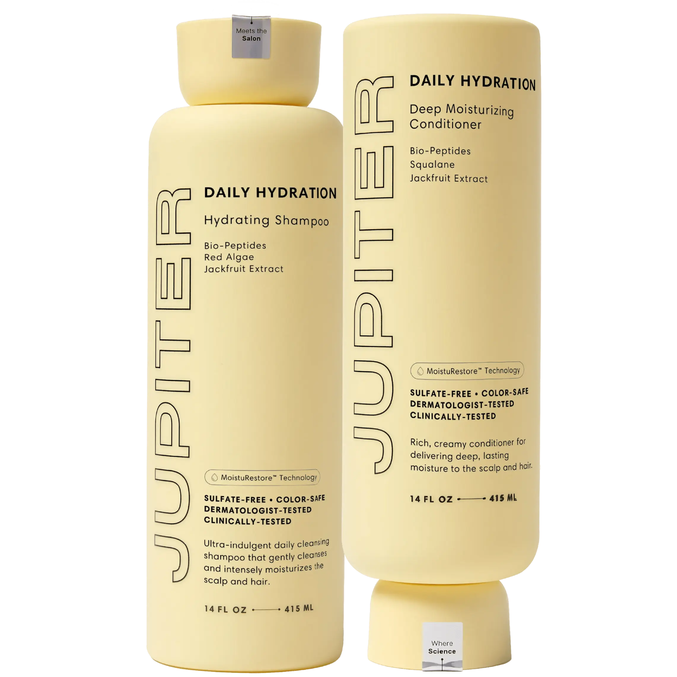 Jupiter Moisture Boost Duo with Hydrating Shampoo and Deep Moisturizing Conditioner for Dry Scalp, Flakes, and Tightness