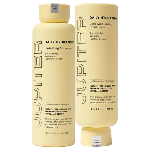 Jupiter Moisture Boost Duo with Hydrating Shampoo and Deep Moisturizing Conditioner for Dry Scalp, Flakes, and Tightness