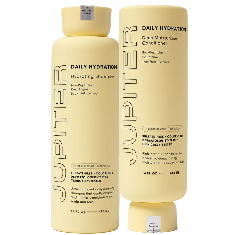 Jupiter Moisture Boost Duo with Hydrating Shampoo and Deep Moisturizing Conditioner for Dry Scalp, Flakes, and Tightness