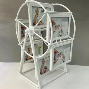 Wedding children's personal photos rotate directly from the manufacturer Studio supplies Ferris wheel 5 inch rotating photo frame big water wheel, suitable for European and American style baby growth commemorative photo frame home picture frame