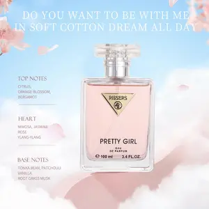 Rissers Pretty Girl Women's Perfume 100ML, Sweet Floral Vanilla Scent, Long-Lasting Fragrance, Elegant Gift Choice