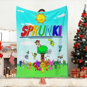 Sprunki Blanket,Sprunki Sky And Garden Games Lovers Blanket,Incredibox Sprunki Blanket,Baby Blanket,Personalized Gift For Kids Room,Christmas Gift,Halloween Gift,Birthday Gift