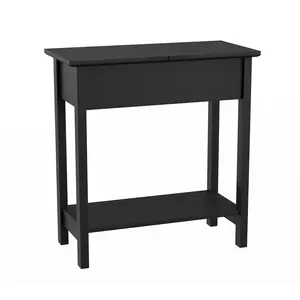 Lavish Home Flip-Top End Table Slim Side Console with Storage