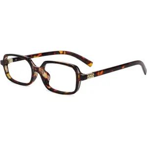 Square Blue Light Blocking Glasses for Women Men Vintage Rectangular Frame Eyeglasses Retro Small Square Glasses