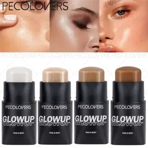 1Pc Multi-Use Makeup Stick - Creamy Blendable, Versatile For Daily & Travel Makeup, Pink And Brown, Face Cosmetic, Soft Focus Sculpting