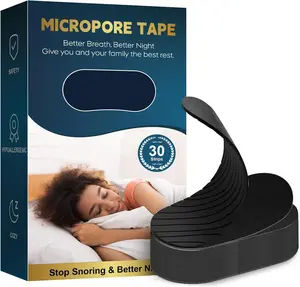 30 - Pack Tape Strips: Hypoallergenic Breathable Tape for Men & Women, Pain-Free Removal Tape, Soft Medical Grade Fabric & Latex Free-H month supply Black Sleeping Aid Night Time Sensitive Skin Womenswear Bra Comfort Bridal ultra mouth tape