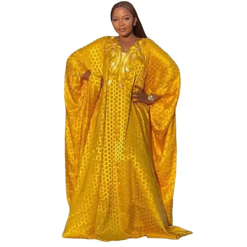chinese dress ladies Dubai Partywear Maxi Dress Jalabiya for Women M / 56 Inches