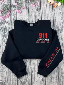 9-1-1 TV Show LAFD Embroidered Sweatshirt, Evan Buckley, Diaz, Buckley-Diaz, Nash Shirt, 911 Movie Sweatshirt, American TV Series Hoodie