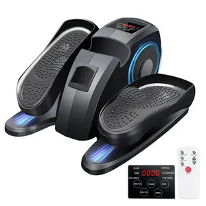 Quiet Electric Under Desk Elliptical - Seated Pedal Exerciser with Remote, 12 Speeds, Portable Mini Stepper for Seniors & Home Office Fitness