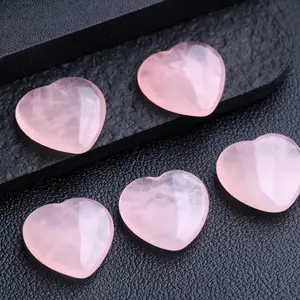 Heart-Shaped Rose Quartz Crystal; Love Stone
