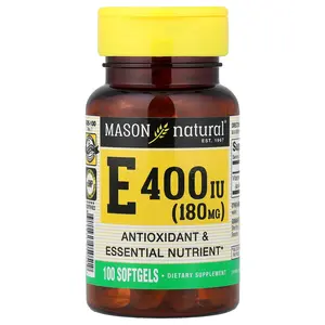 Mason Natural Vitamin E, 180 mg (400 IU), 100 Softgels