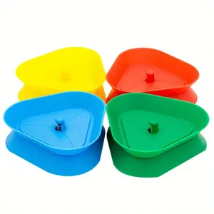 Set of 4 Abs Plastic Triangular Poker Card Holders, Convenient for Playing Cards, Party Cards Game and Table Games Accessories, Ideal Gift for Christmas Halloween ThanksgivingXX13Home sug