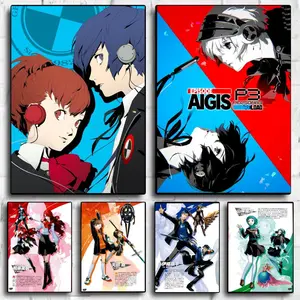 Classic Game P-Persona 3 Reload Poster Peel & Stick Poster Set, Character Art, Wall Art – Self-Adhesive Aesthetic Design Room Decor, Gallery-Quality Waterproof Fade & Scratch Resistant Prints, Home Decoration Multiple Sizes
