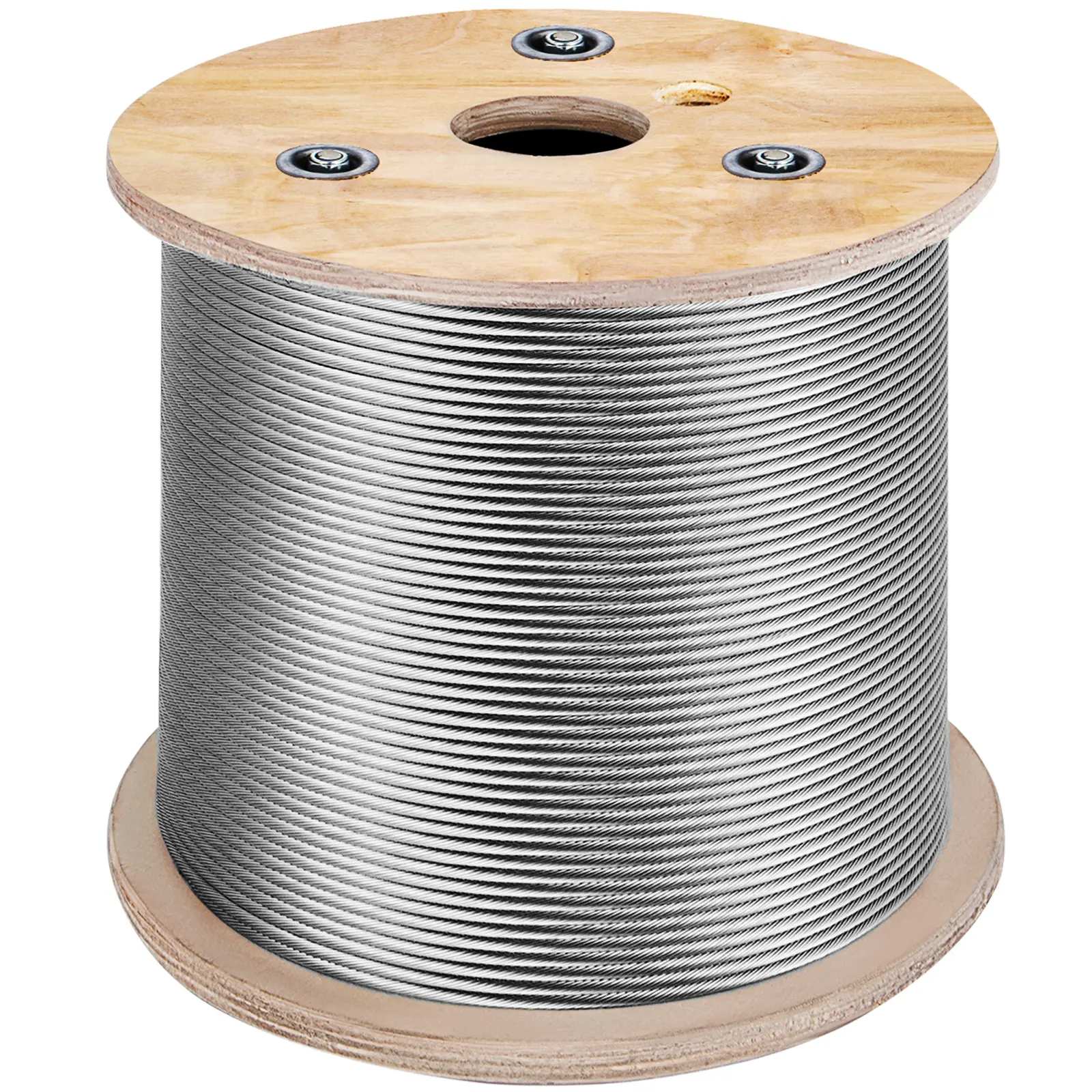【summerfinds】VEVOR 3/16 Inch 7x19 Stainless Steel Aircraft Cable Reel 500FT Stainless Steel Cable T304 Wire Rope Winch Cable Replacement (T304)