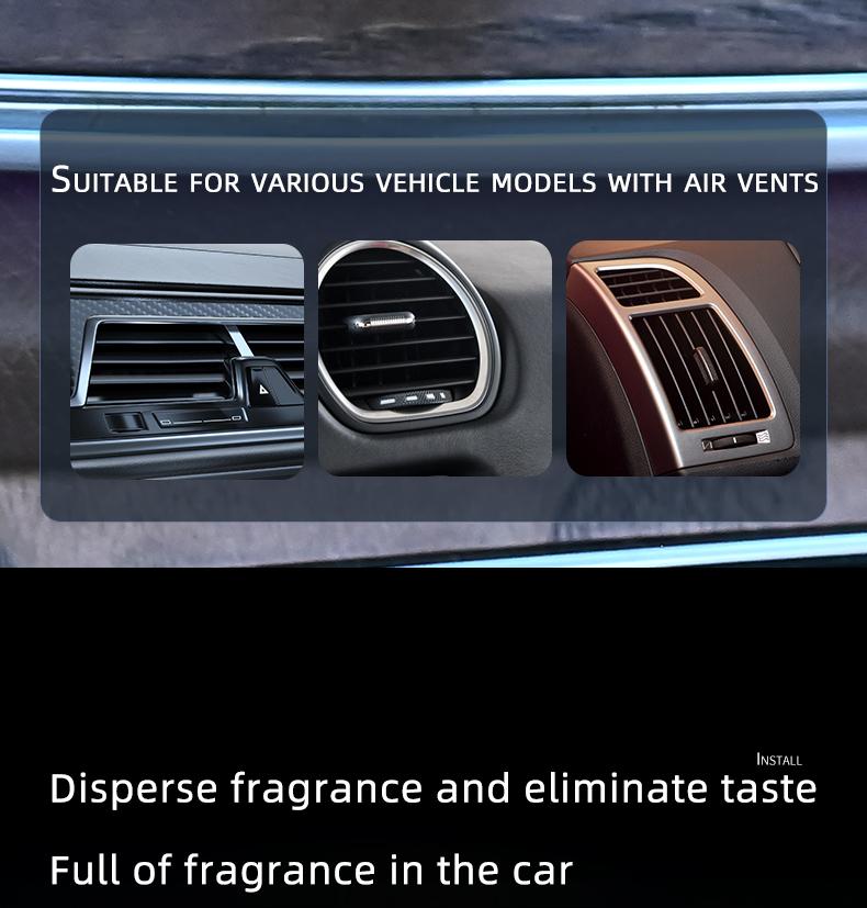 Car Air Freshener viral smart car scents Vent Clip Diffuser w/ RGB Light | AI Auto Start Stop Sensor | USB Rechargeable Essential Oil Nano Mist Odor Eliminator | 3 Modes Baby Safe Perfume | Metal Aesthetic Auto Interior Accessories Gift Set