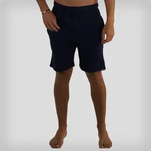 Members Only Men's Navy Jersey Sleep Shorts - 100% Cotton - Loungewear Breathable Day