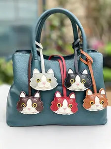 Bag Charm Pendants Hand-Sewn Cat Charms Cute High Quality Fashionable And Versatile Exquisite Color Blocking A Must-Have For Pet Lovers Couple Gifts Suitable For Bags And Keys Gift To A Friend Bag Charms Accessory