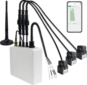 Smart Home Energy Monitor with 3 120A Clamps EdgeAnt, Real-Time Accurate Energy Consumption Tracking and Save Money, Home Energy Automation and Control, Solar Net Metering 2.4 GHz WiFi