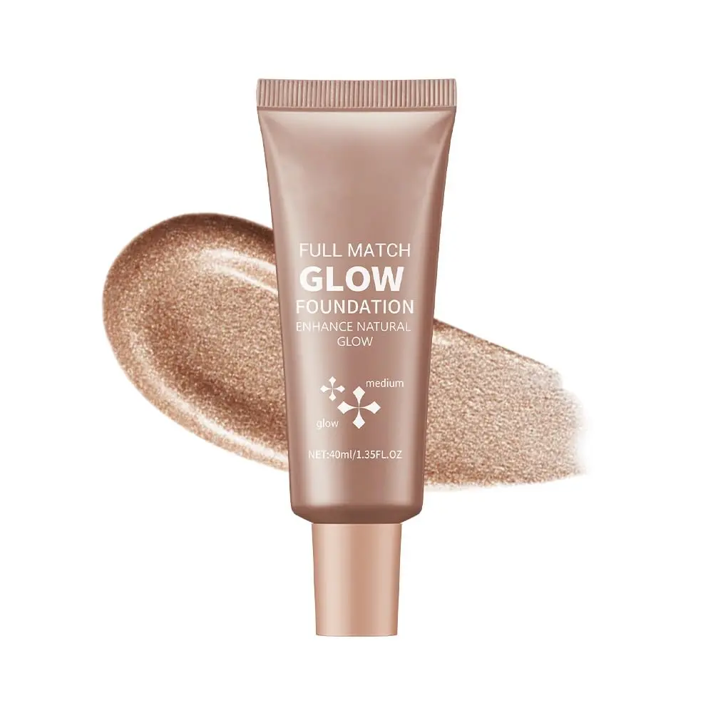 Natural Glow Illuminator Glotion - Dewy Cosmetic Moisturizing Lightweight Base, Multi-Purpose Hydrating Radiance Makeup Highlighter for Sun-Kissed Look (#3 Medium, 1.35 Fl Oz-Pack of 1), Moisturize, Hydrate, Flawless, Foundation, Face Contouring, Adults,,