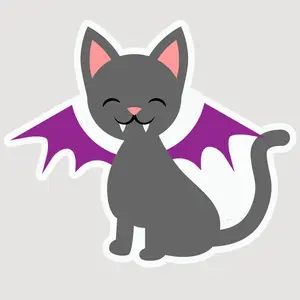 Vampire Kitty Sticker